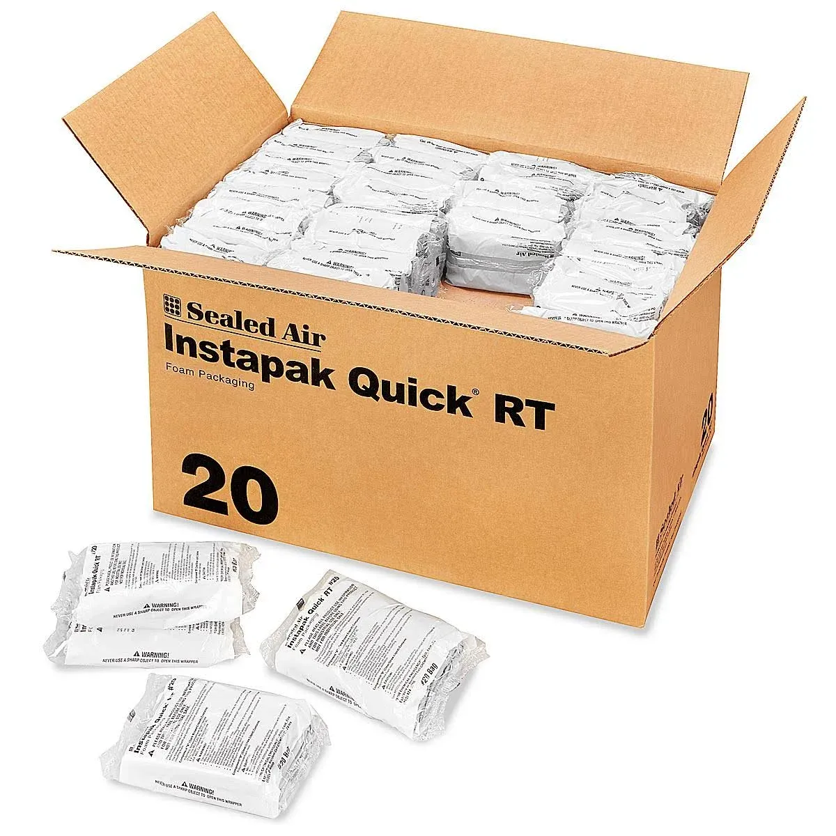 Instapak Quick Room Temperature Expanding Foam Packaging Bag (#20, 18-inch x 18 ...