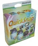 Fujifilm 7130786 QuickSnap 400 Disposable Flash Camera (Pack of 2)