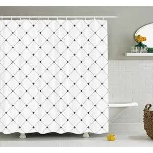 Vintage Shower Curtain Shabby Chic Damask Print for Bathroom