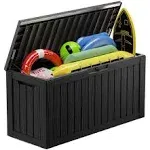 80 gal. Black Resin Outdoor Storage Deck Box