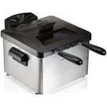 Hamilton Beach 35034 1800W Electric Deep Fryer - Black/Silver