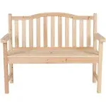 Shine Company Belfort Garden Bench, Natural