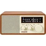 Sangean WR-16 AM/FM Bluetooth Wooden Cabinet Radio Brown