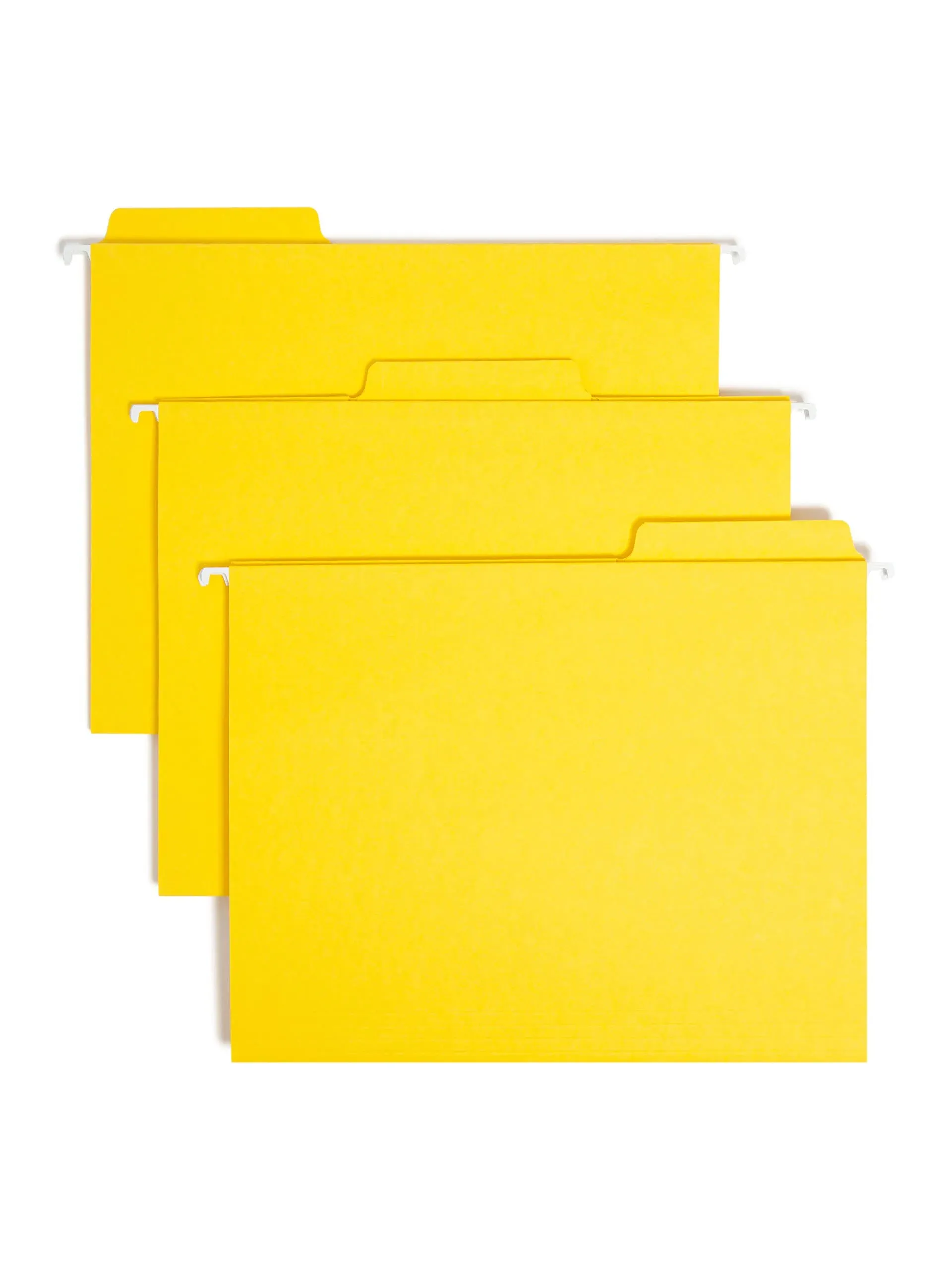 Smead FasTab Hanging File Folders, Letter, Yellow, 20/Box