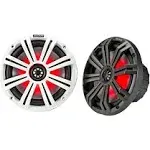 Kicker 45KM84L 8" LED Marine Coaxial Speakers