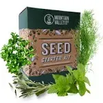 Indoor Culinary Herb Garden - Deluxe Kit - 12 Non-GMO Seeds: Cilantro, Arugula