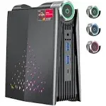 KAMRUI Mini Gaming PC AMD Ryzen 7 5700u 16GB Ram 512gb NVMe SSD Black