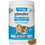 Glandex Peanut Butter Anal Gland Support for Dogs 120 Soft Chews