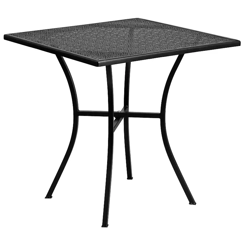 Flash Furniture Commercial-Grade Square Indoor / Outdoor Steel Patio Table