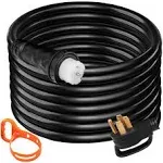 VEVOR 50ft 50 Amp Generator Extension Cord STW 6/3 + 8/1 Generator Cord 125V 250V Generator Power Cord N14-50P & SS2-50R & CS6