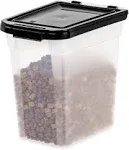 Iris Nesting Airtight Pet Food Container, Clear/Black, 10 lb