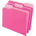 Pendaflex Two-Tone Color File Folders, Letter Size, 1/3 Cut, Pink, 100 Per box (152 1/3 PIN), 12 x 9.88 x 2.38 inches