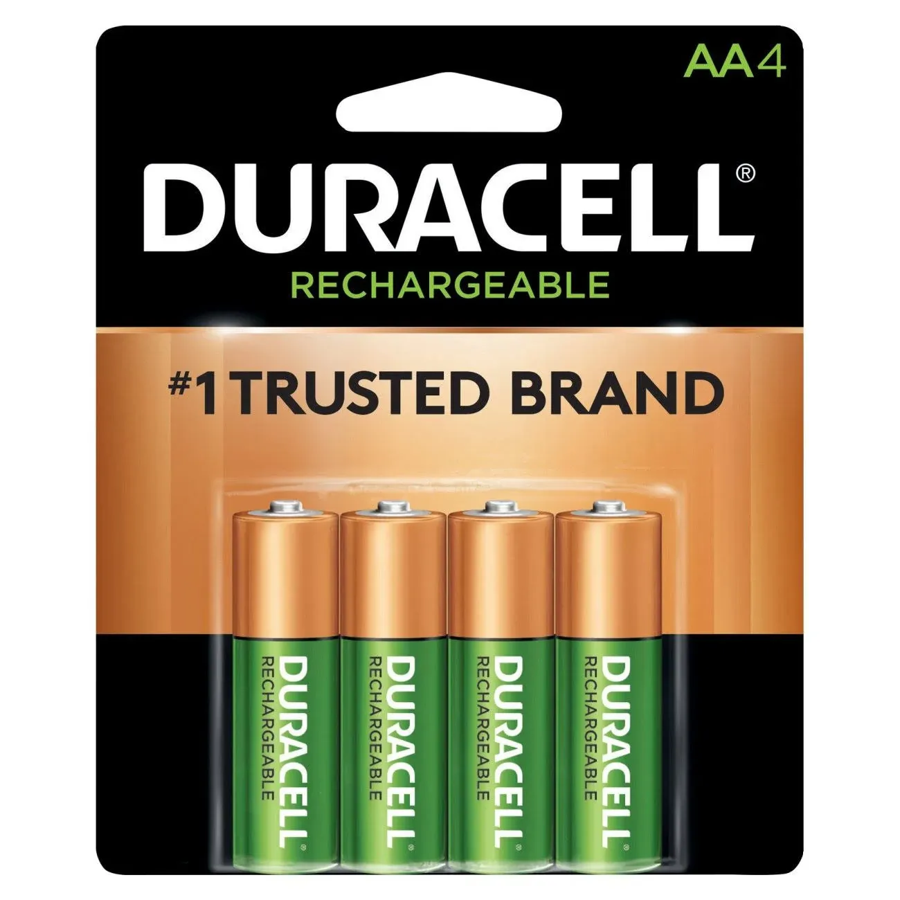 Duracell® Rechargeable StayCharged NiMH Batteries, AA, 4/Pack (DURNLAA4BCD)