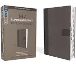 NIV Super Giant Print Reference Bible, Thumb Indexed, Comfort Print [Red Letter, Gray] [Book]