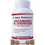 Cranberry D-Mannose for Dogs and Cats Urinary Tract Infection Support Prevents and Eliminates UTI, Bladder Infection Kidney Support, Antioxidant