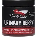 Super Snouts Urinary Berry Urinary Tract Supplements for Cats and Dogs, 2.64oz - Made from USA Cranberries & Canadian Blueberries, Bladder Support for DogsSuper Snouts Urinary Berry Urinary Tract Supplements for Cats and Dogs, 2.64oz - Made from USA Cran