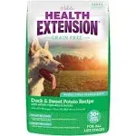 Health Extension Grain Free Duck & Sweet Potato Dry Dog Food (4 lb / 1.81 kg) - Lean Protein Formula with Turmeric & Antioxidants for Healthy Skin & Digestion