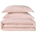 Brooklyn Loom Linen Duvet Set - Blush - Full/Queen