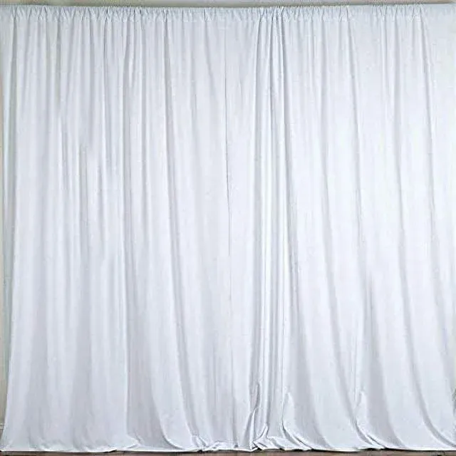 10 ft x 8 ft Wrinkle Free Black Backdrop Curtain Panels, Polyester Photography Backdrop Drapes, Wedding Party Home Decoration Supplies