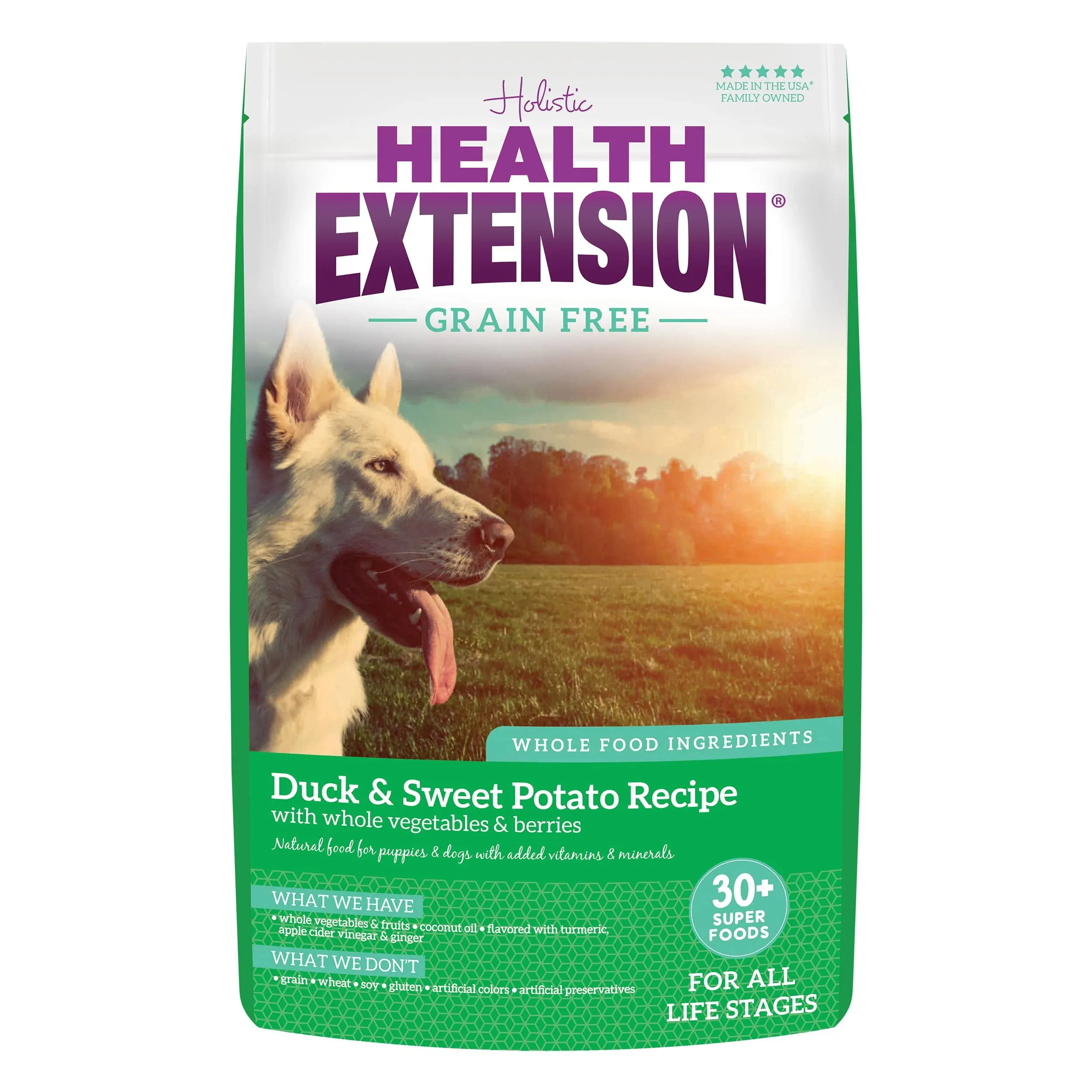 Health Extension Grain Free Dry Dog Food - Duck Recipe, 4lb