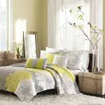 Madison Park Lola 6 Piece Coverlet Set; King, Yellow