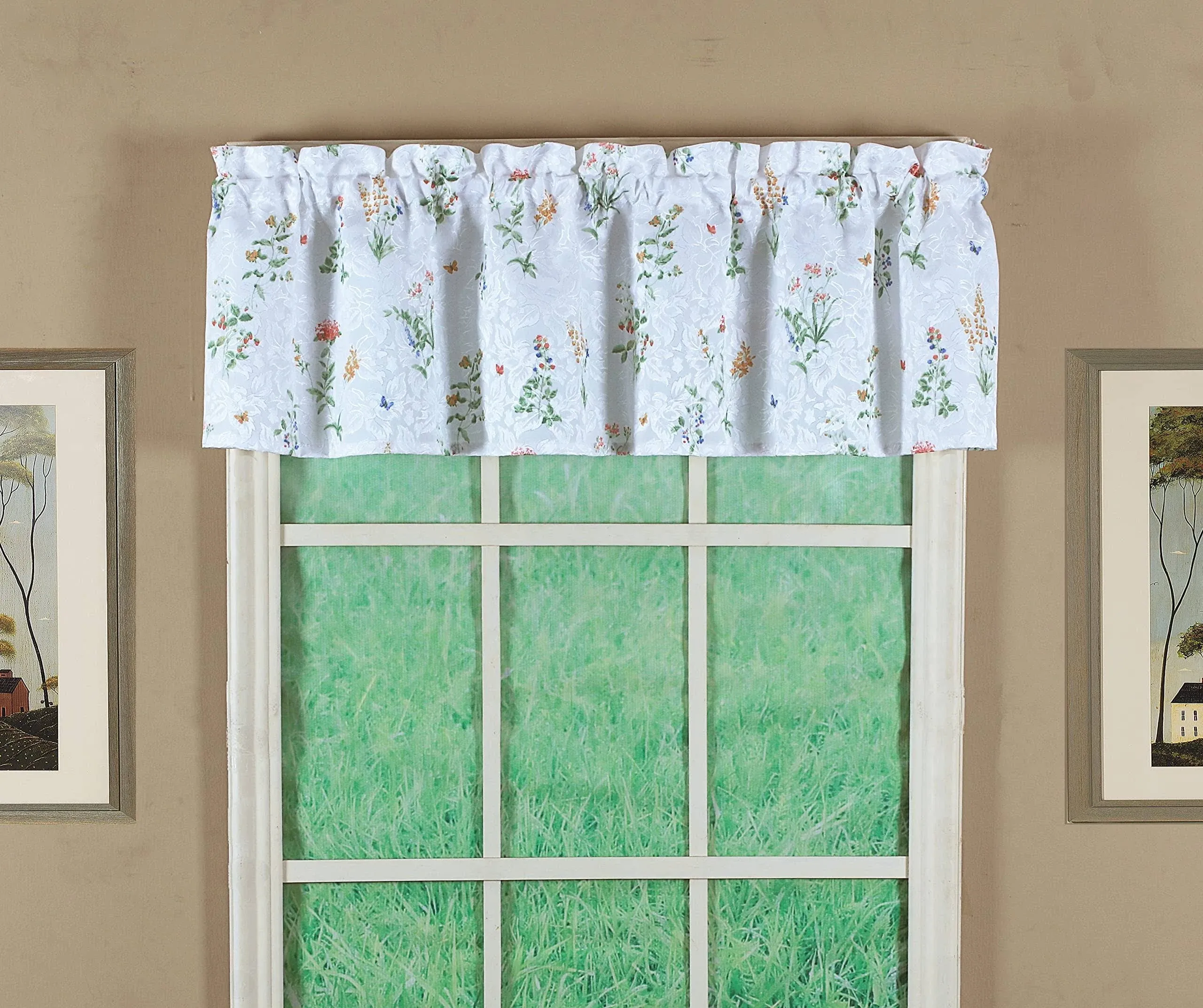 Today's Curtain English Garden Floral Valance 12"