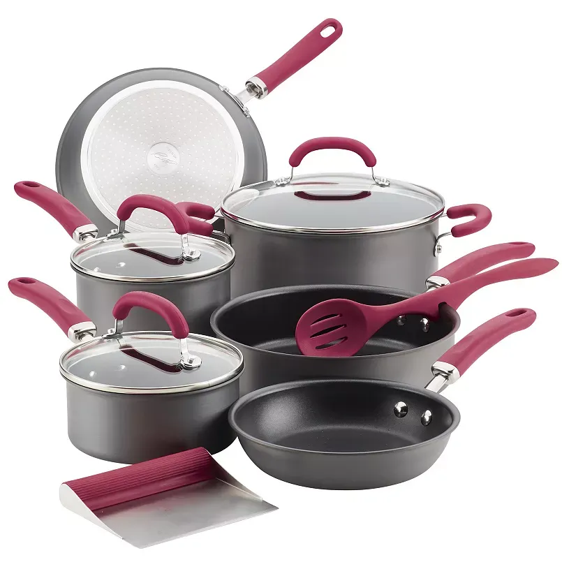 Rachael Ray® Create Delicious 11-pc. Hard-Anodized Aluminum Nonstick Cookware Set