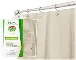 Heavy Duty PEVA Tan Shower Curtain Liner with Magnets & Suction Cups - 70 X 72 in. Long