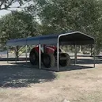 Veikous 12 ft. x 20 ft. Carport Garage Car Boat with Canopy and Shelter