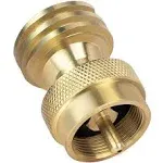 GASPRO 1lb Propane Tank Adapter, 20lb to 1lb Converter, Hook Up Small Propane Tanks When 20lb Ran Out, Solid Brass