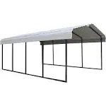 Arrow Steel Carport 12 x 29 x 7 ft. Galvanized Eggshell