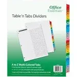 Office Essentials 11677 Table &#039;n Tabs Dividers, A-Z 26-Tab, for Letter Size