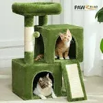 PAWZ Road 30&#034; Cat Tree Condo with Cat Scratcing Post Tower Ramp for Indoor Cats,