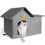 mivo Outdoor Cat House, Weatherproof Cat Houses for Outdoor/Indoor Cat