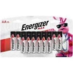 Energizer Max Alkaline AA Batteries, Pack of 16