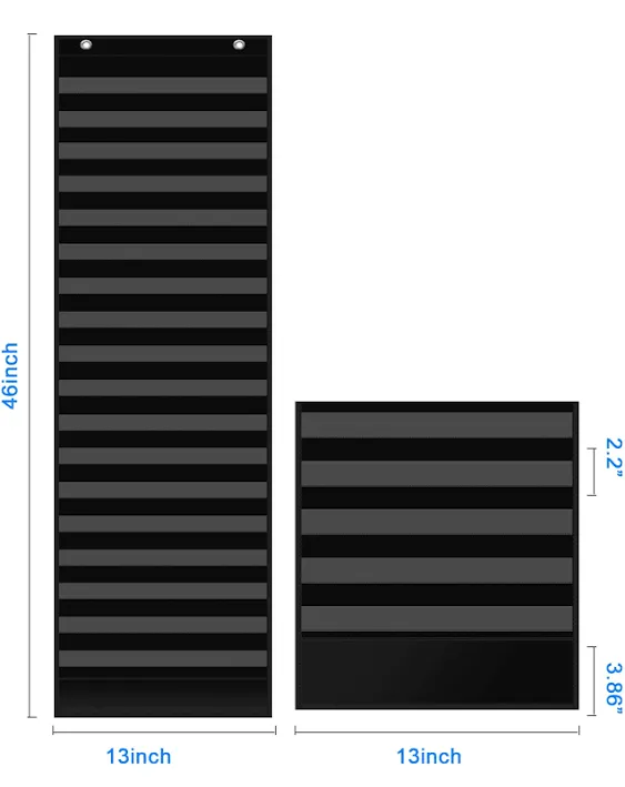 REGELETO 18+18 Pockets Boho Daily Schedule Pocket Chart