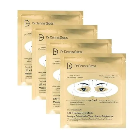 Dr. Dennis Gross Skincare DermInfusions Lift + Repair Eye Mask 4 Pack