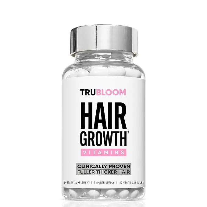 St. Tropica Tru Bloom Hair Growth Vitamins - 2 Month Supply. Clinically Proven for Fuller, Thicker Hair. Natural & Drug-Free. Ultimate Hair Vitamins for Proven Results