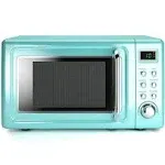 Costway 0.7Cu.ft Retro Countertop Microwave Oven 700W LED Display