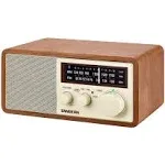 Sangean ra50562 am and fm bluetooth wooden cabinet radio multicolor