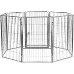 Precision Pet Courtyard Kennel Silver Crackle