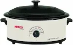 NESCO 6 Qt. Ivory Roaster with Porcelain Cook Well, 4816-14