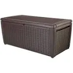 Keter Sumatra Outdoor Deck Storage Box, Whiskey Brown