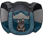 Furhaven Pop Up Playpen Pet Tent Playground - Sailor Blue Large