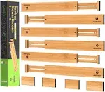 ANTOWIN Bamboo Drawer Dividers Expandable Drawer Separators Splitter 17 22 Inches A