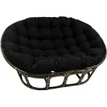 International Caravan Rattan Double Papasan Chair with Twill Cushion