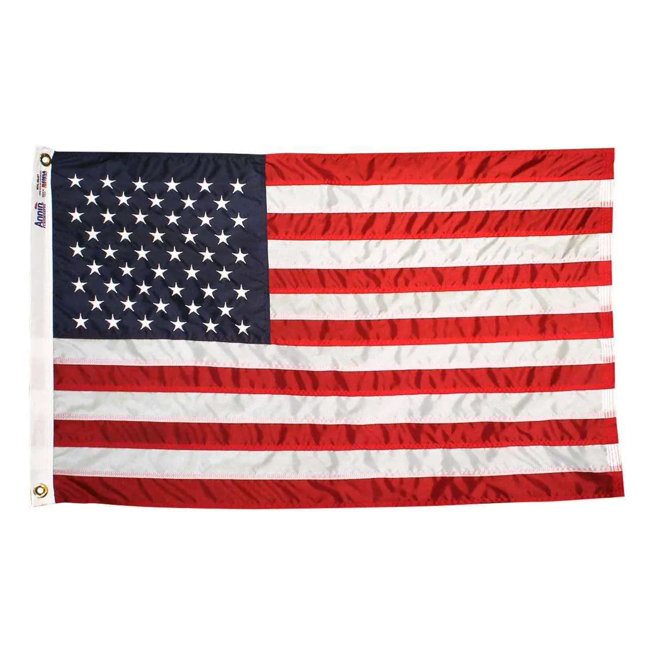 Annin Flagmakers American Flag All-Weather Nylon SolarGuard NYL-Glo 12 x 18 Feet Model 2360