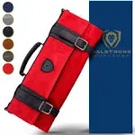 Dalstrong Nomad Knife Roll - 12oz Heavy Duty Canvas & Leather - Crimson Red