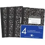 ROARING SPRING Graph Ruled Hard Cover Composition Book 4 Pack 9.75&#034; x 7.5&#034; 80...