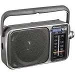 Panasonic RF-2400D AM / FM Radio, Silver Tested Working 